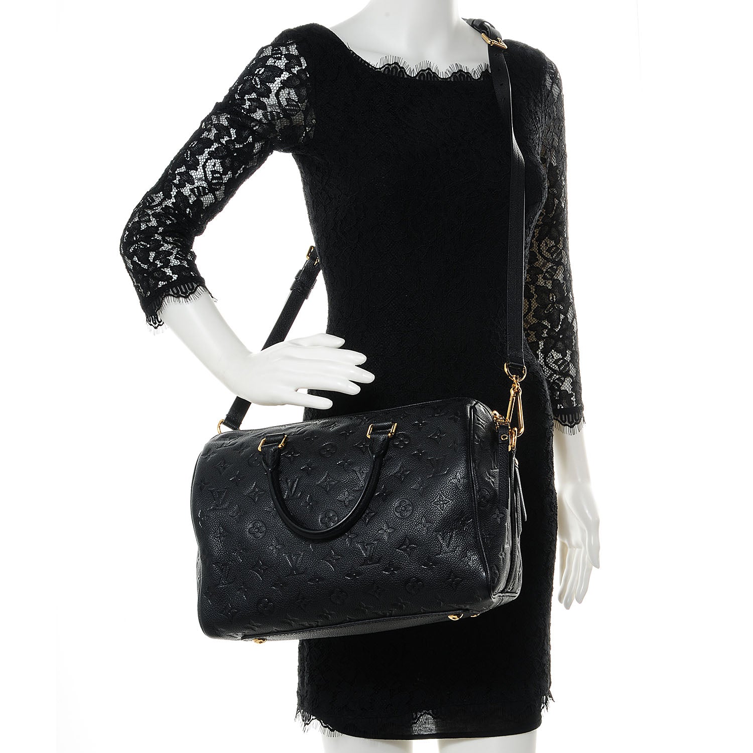 Louis Vuitton Empreinte Speedy Bandouliere 30 Black 2 of 7