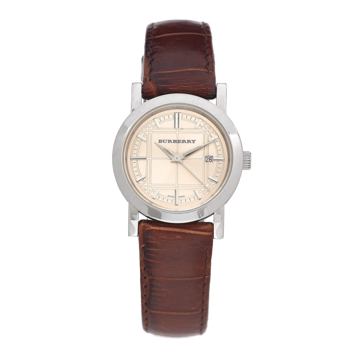 Burberry Stainless Steel Calfskin 28mm Quartz Watch Beige BU1357 1 of 5