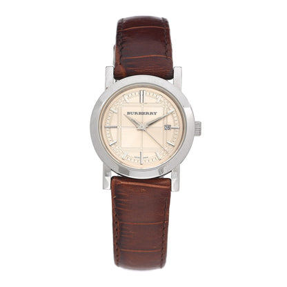 Burberry Stainless Steel Calfskin 28mm Quartz Watch Beige BU1357 1 of 5