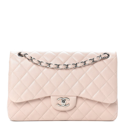Chanel Caviar Quilted Jumbo Double Flap Pink 1 of 13