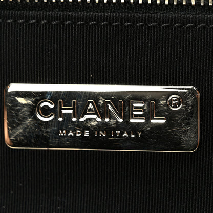 Chanel Shiny Crumpled Sheepskin Shearling CC Mania Flap Bag Black Beige 6 of 10