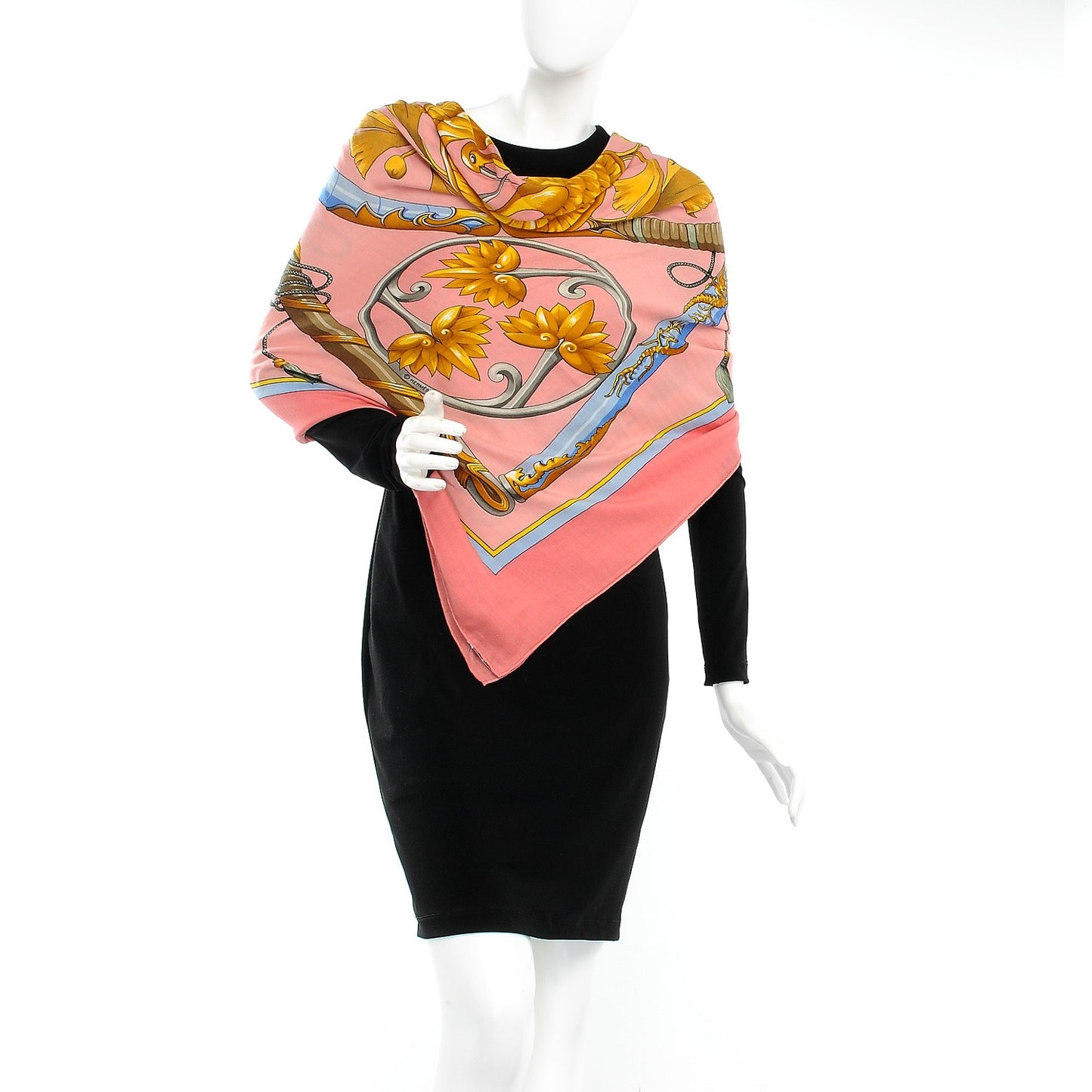 Silk Cashmere Daimyo Princes Du Soleil Levant Shawl 140