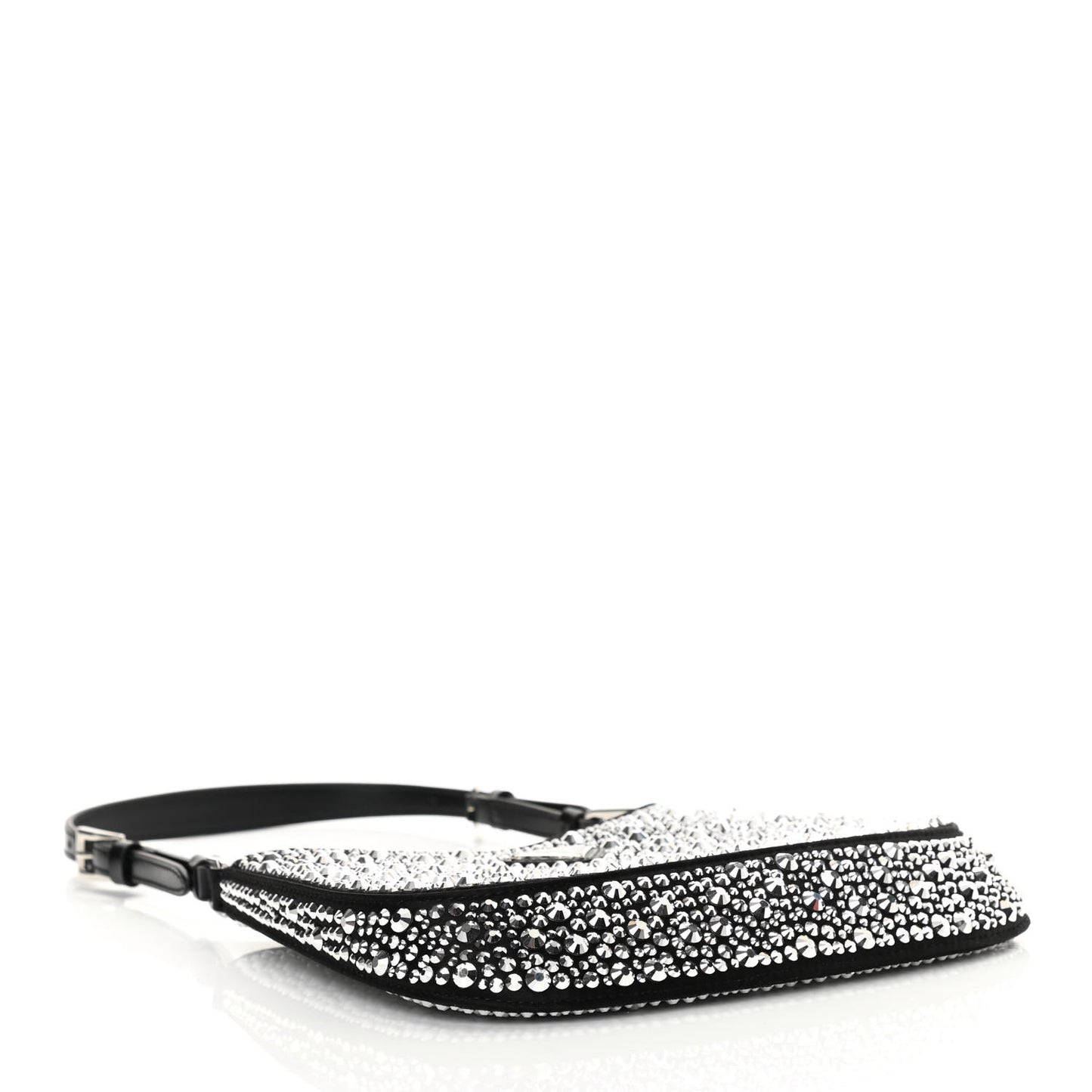 Satin Crystal Cleo Adjustable Strap Shoulder Bag Metal