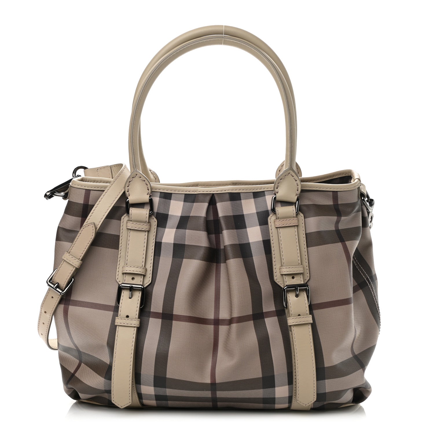 Burberry Smoked Check Small Northfield Tote Trench 1 of 11