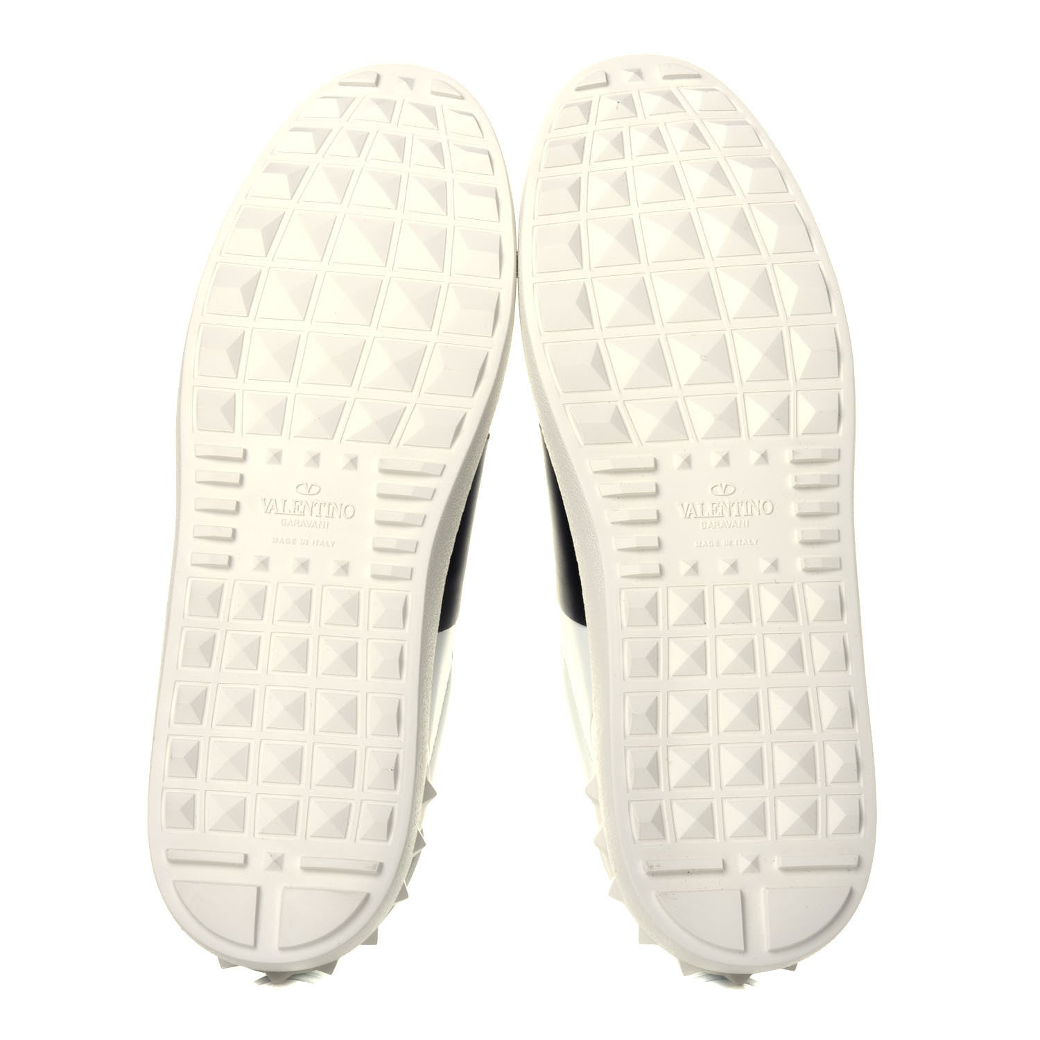 Valentino Garavani Calfskin Womens Rockstud Open Sneakers 41 White Black 6 of 10