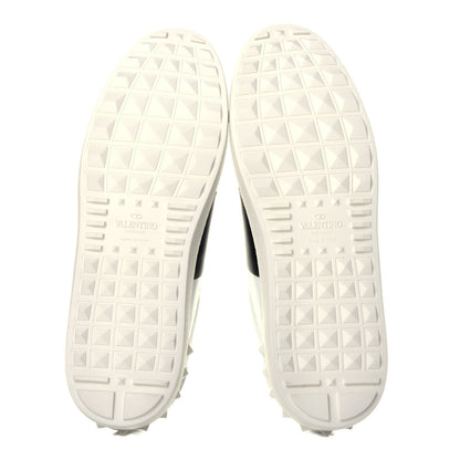 Valentino Garavani Calfskin Womens Rockstud Open Sneakers 41 White Black 6 of 10