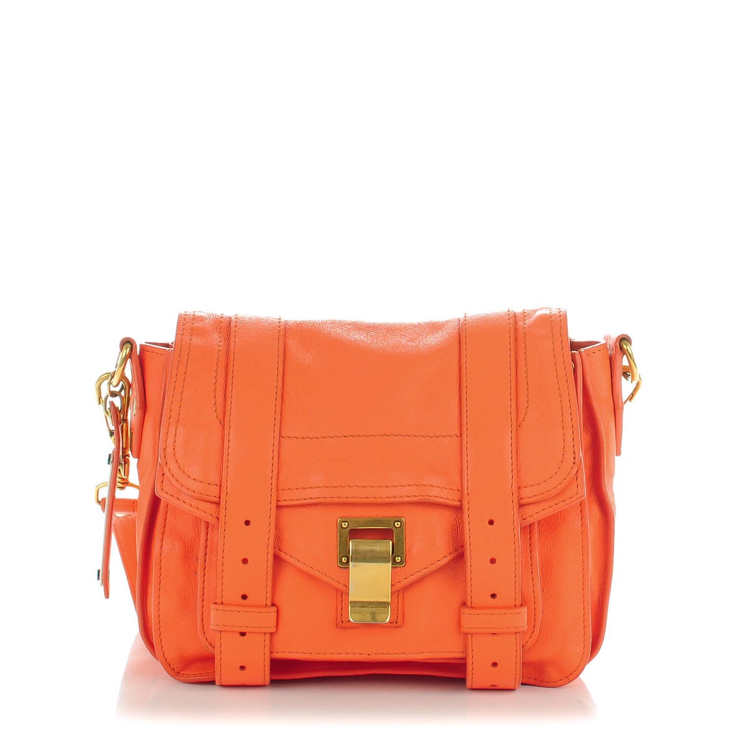Lambskin PS1 Mini Pouch Messenger Bag Coral