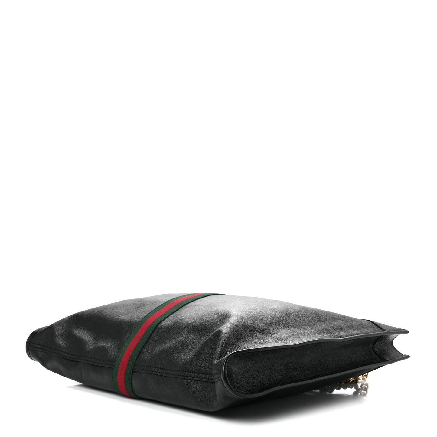 Calfskin Large Rajah Chain Tote Black