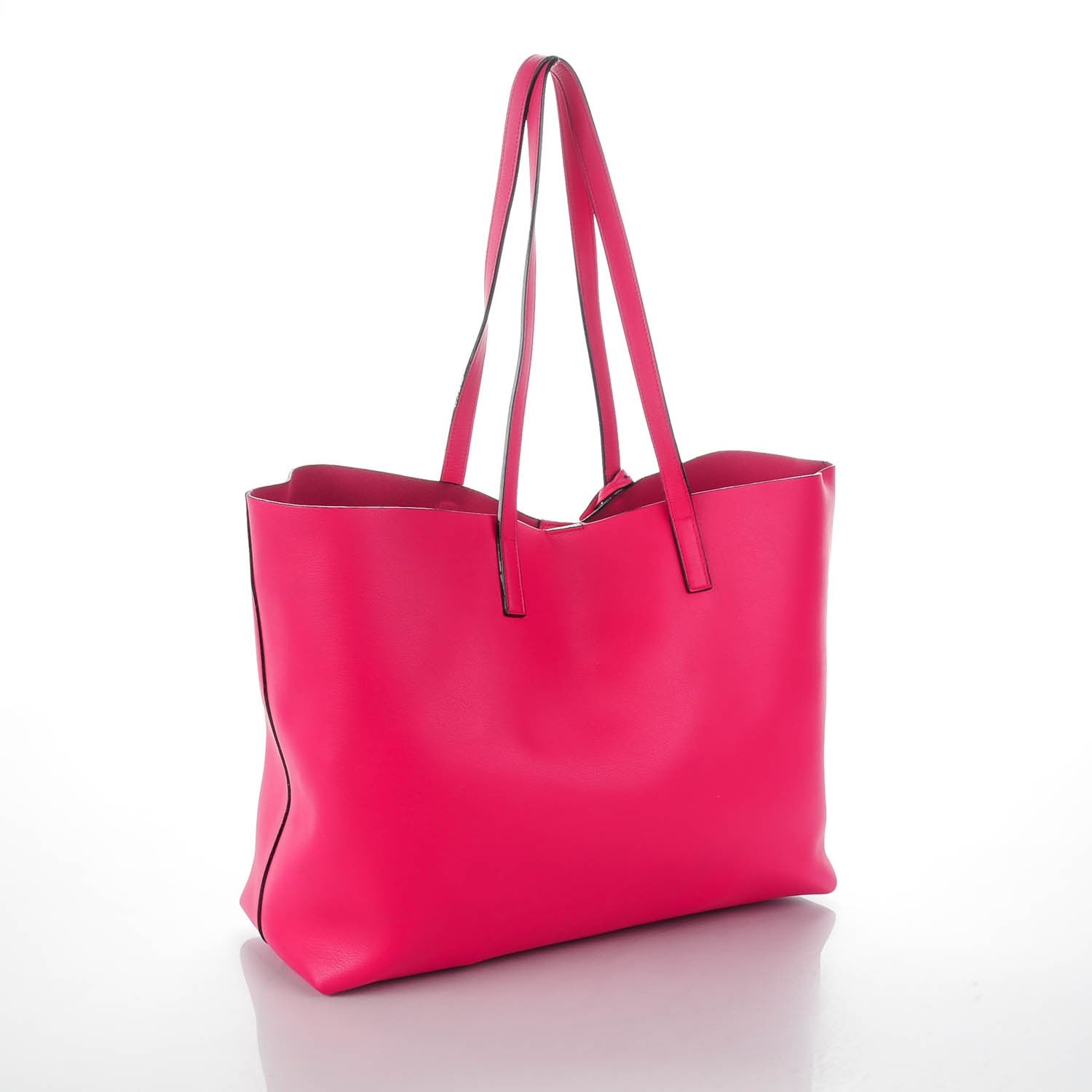 Saint Laurent Calfskin Large Shopping Tote Fuchsia 3 of 11