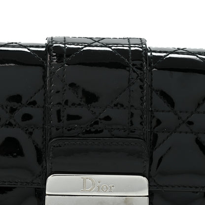 Christian Dior Patent Cannage Miss Dior Chain Wallet Black 8 of 12