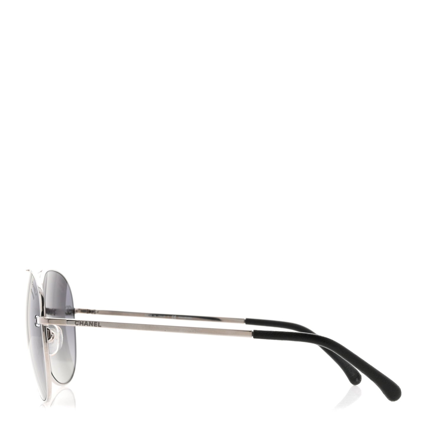 Metal Polarized CC Aviator Sunglasses 4189-T-Q Silver