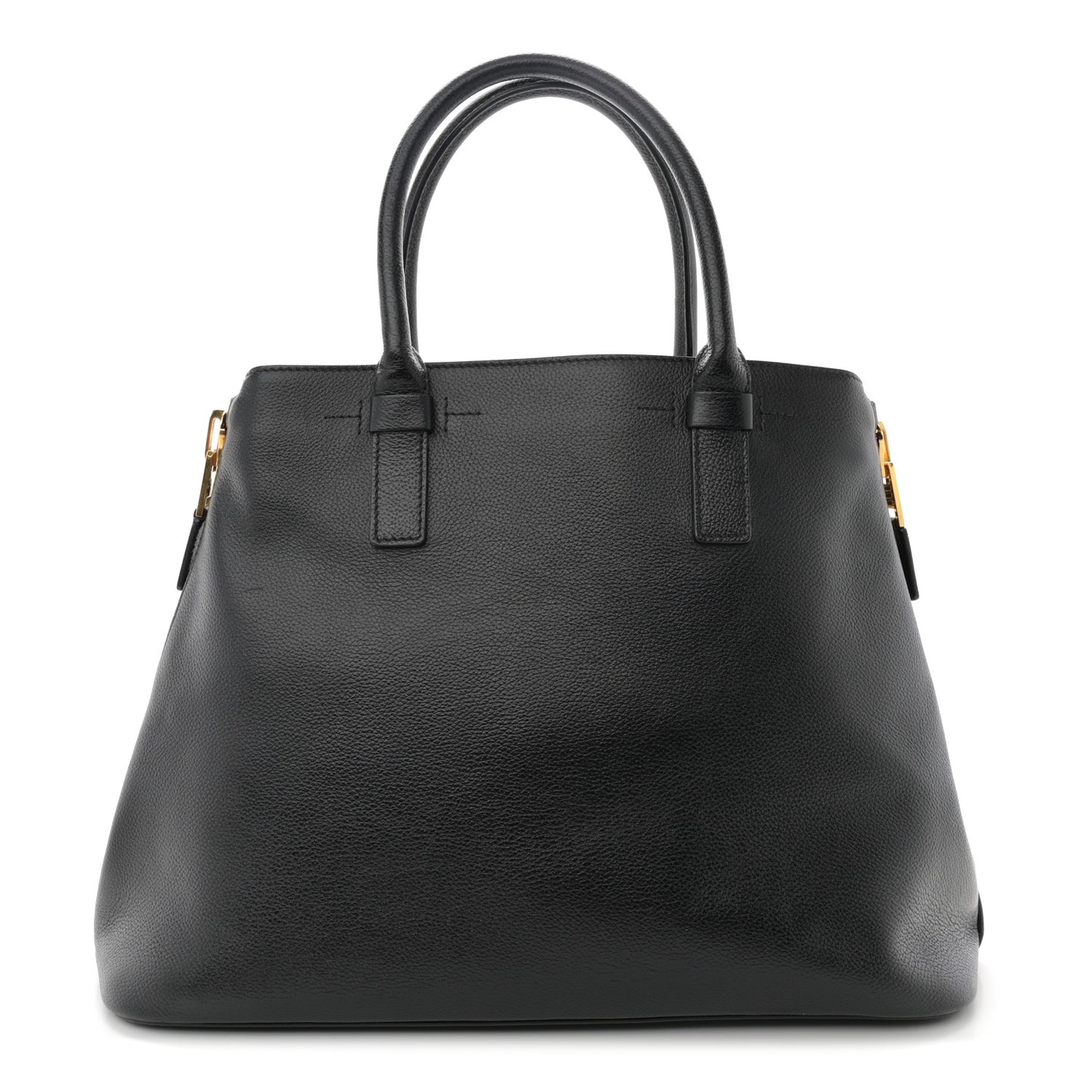 Pebbled Calfskin Medium Jennifer Zip Tote Black