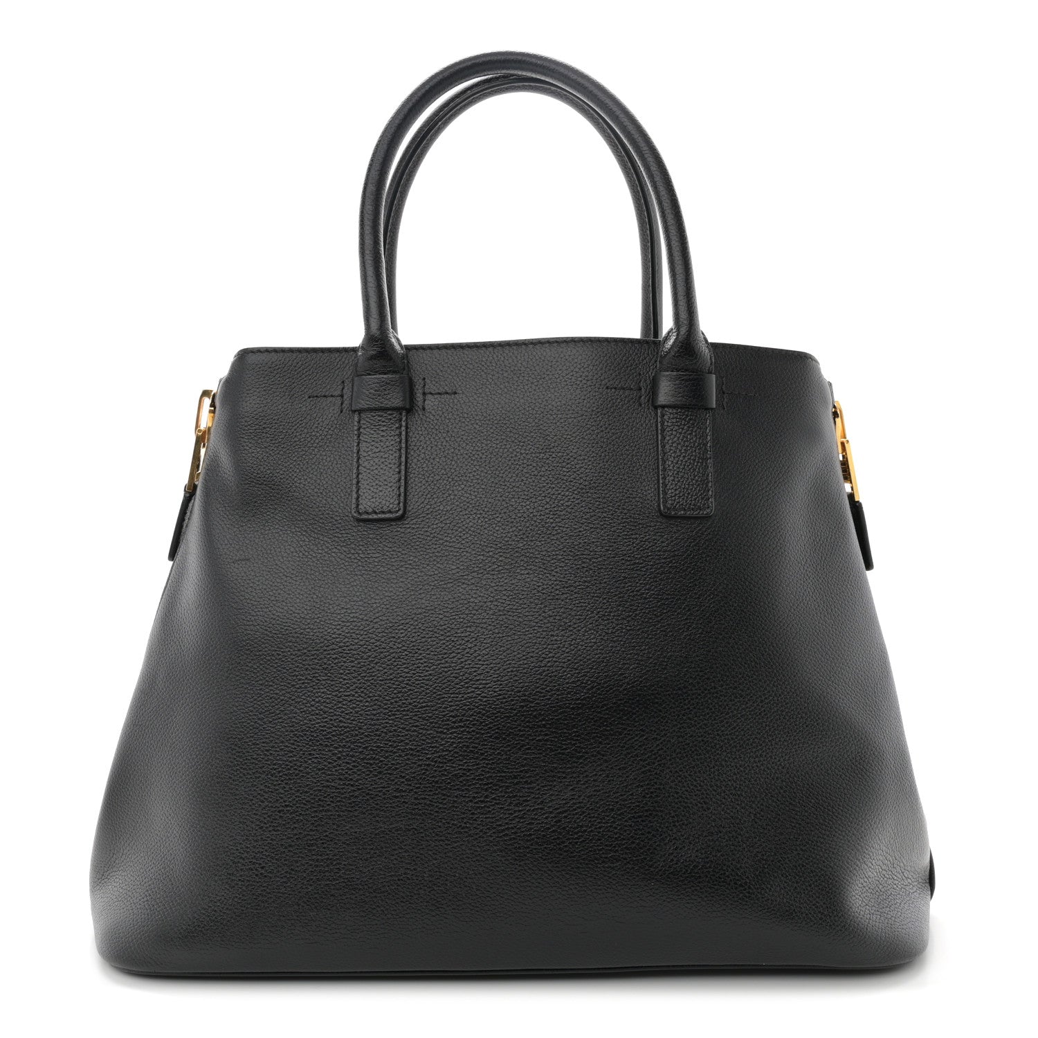 Tom Ford Pebbled Calfskin Medium Jennifer Zip Tote Black 1 of 12