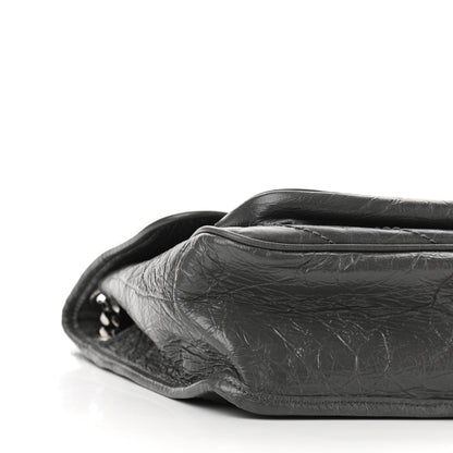 Saint Laurent Crinkled Calfskin Matelasse Monogram Medium Niki Chain Satchel Storm 8 of 9