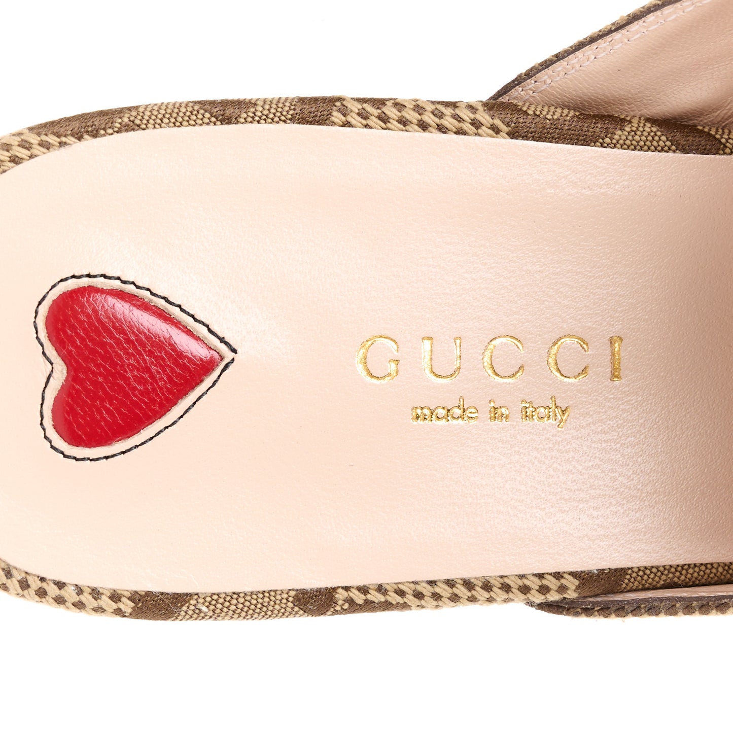 Monogram Jumbo GG Malaga Kid Womens Princetown Slippers 38 Camel Ebony New Acero Beige