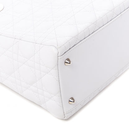 Christian Dior Lambskin Cannage Medium Lady Dior White 6 of 10