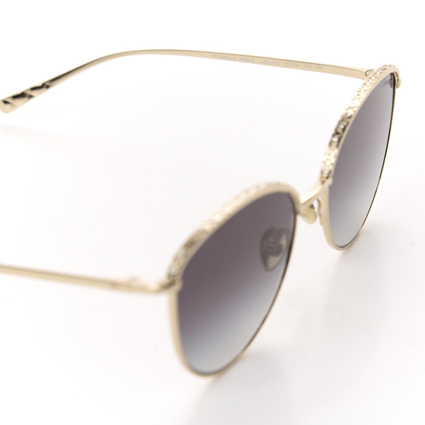 Metal Crystal Sunglasses 4258-B Gold