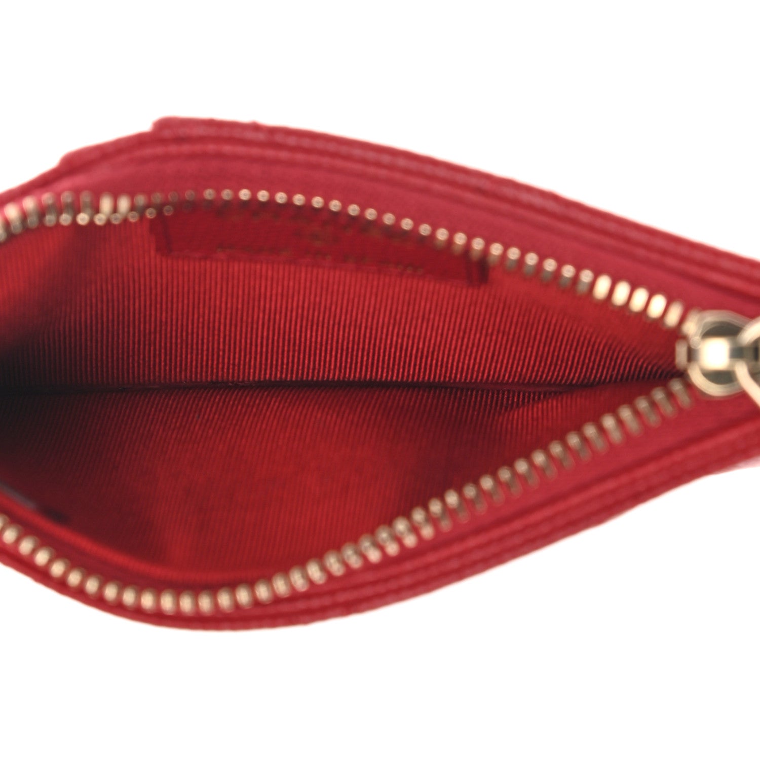 Chanel Caviar Quilted Flap Zip Card Holder Red 5 of 7