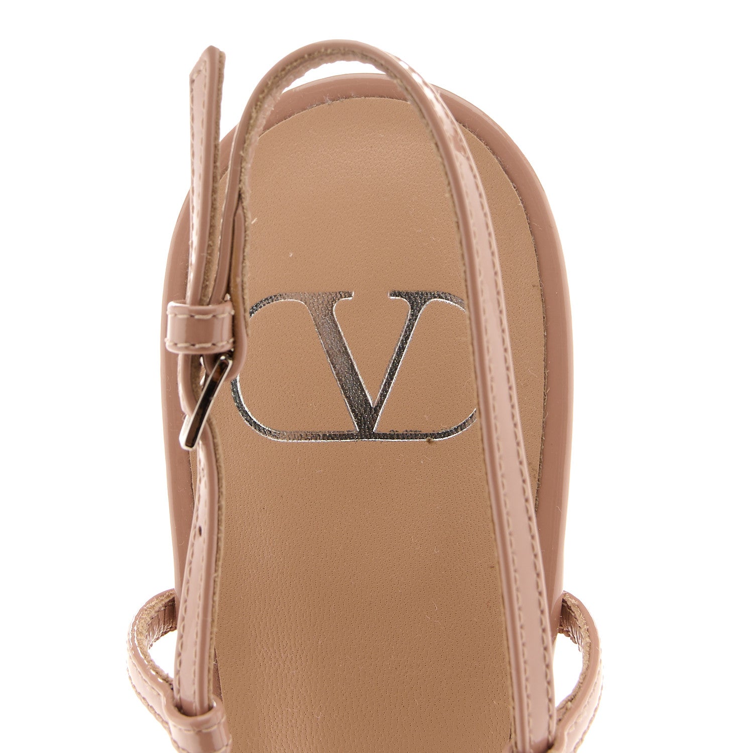 Valentino Garavani Patent Signature Vlogo Slingback 80mm Pumps 41 Rose Cannelle 8 of 12