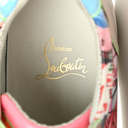 Christian Louboutin Calfskin Vieira Print Womens Orlato Flat Sneakers 39.5 Multicolor 8 of 12