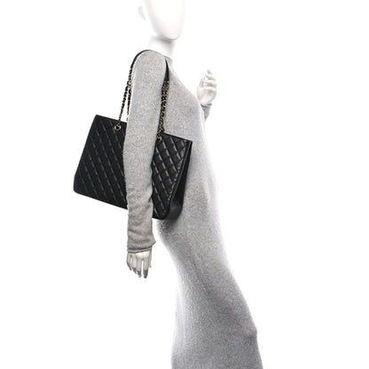 Chanel Caviar Quilted Large CC Shopping Tote Black 2 of 10