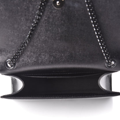 Saint Laurent Grain De Poudre Small Monogram Kate Satchel Black 7 of 10