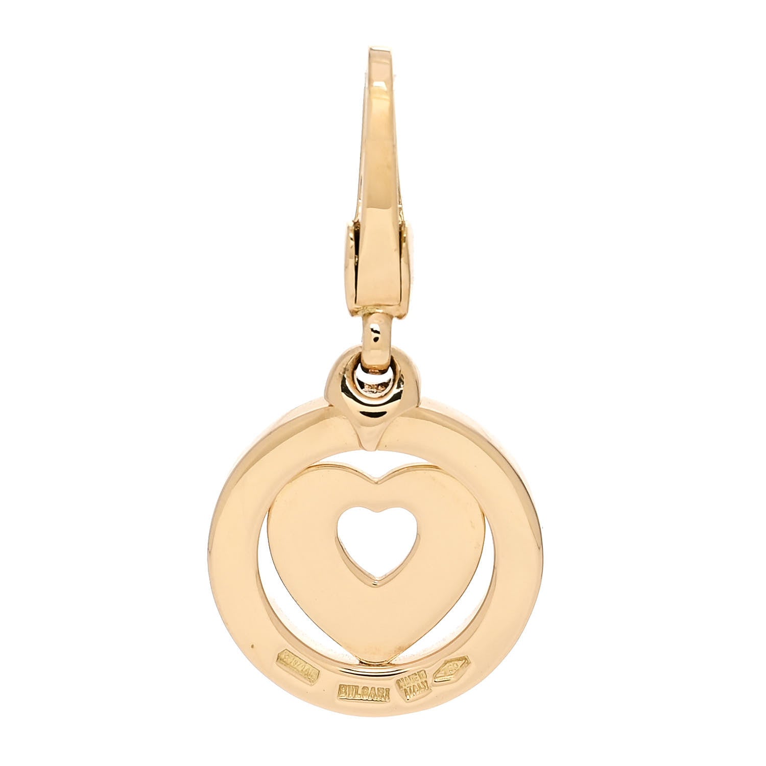 Bulgari 18K Yellow Gold Tondo Heart Charm 3 of 4