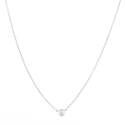 Tiffany Platinum Diamond .12ct Elsa Peretti Diamonds by the Yard Pendant Necklace 1 of 6