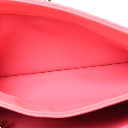 Chanel Lambskin Lacquered Quilted Mini Trendy CC Dual Handle Flap Bag Coral Pink 5 of 11