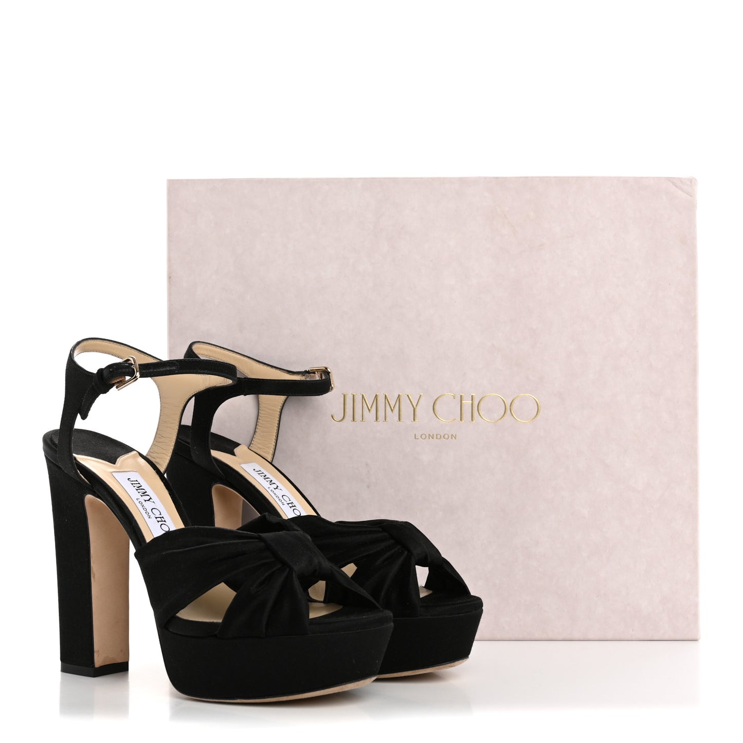 Satin Heloise 120 Sandals 38 Black