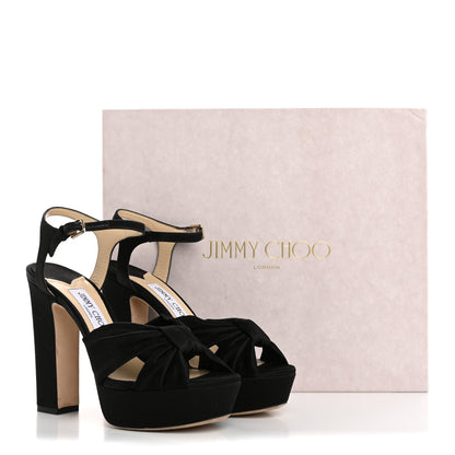 Jimmy Choo Satin Heloise 120 Sandals 38 Black 9 of 9