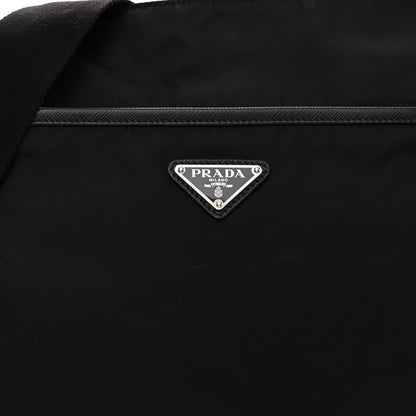 Prada Tessuto Nylon Saffiano Flat Messenger Bag Black 6 of 8