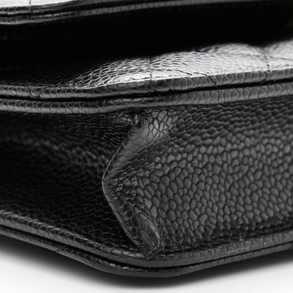 Chanel Caviar Quilted Wallet On Chain WOC Black 10 of 12