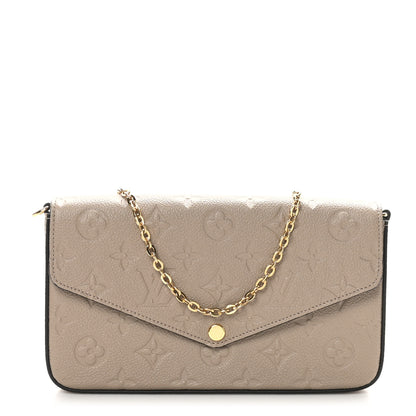 Louis Vuitton Empreinte Pochette Felicie Chain Wallet Tourterelle 1 of 11