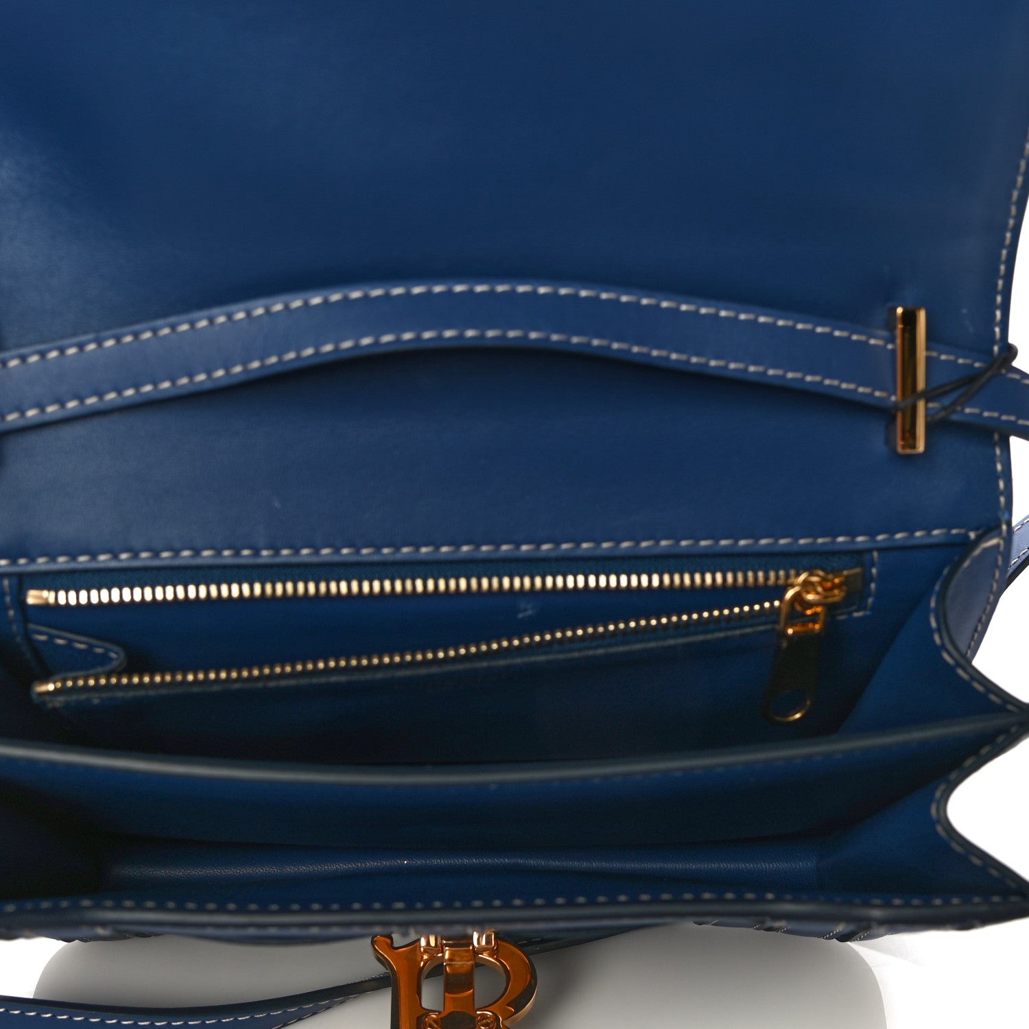 Burberry Calfskin Small TB Bag Ink Navy 5 of 10