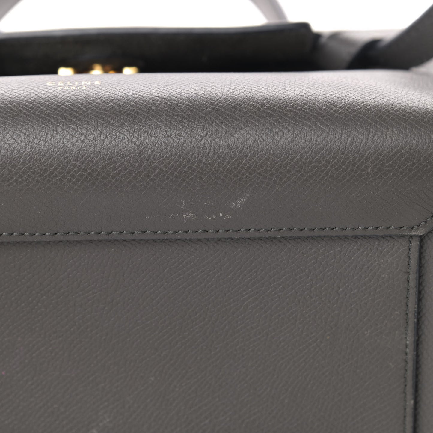 Grained Calfskin Mini Belt Bag Grey