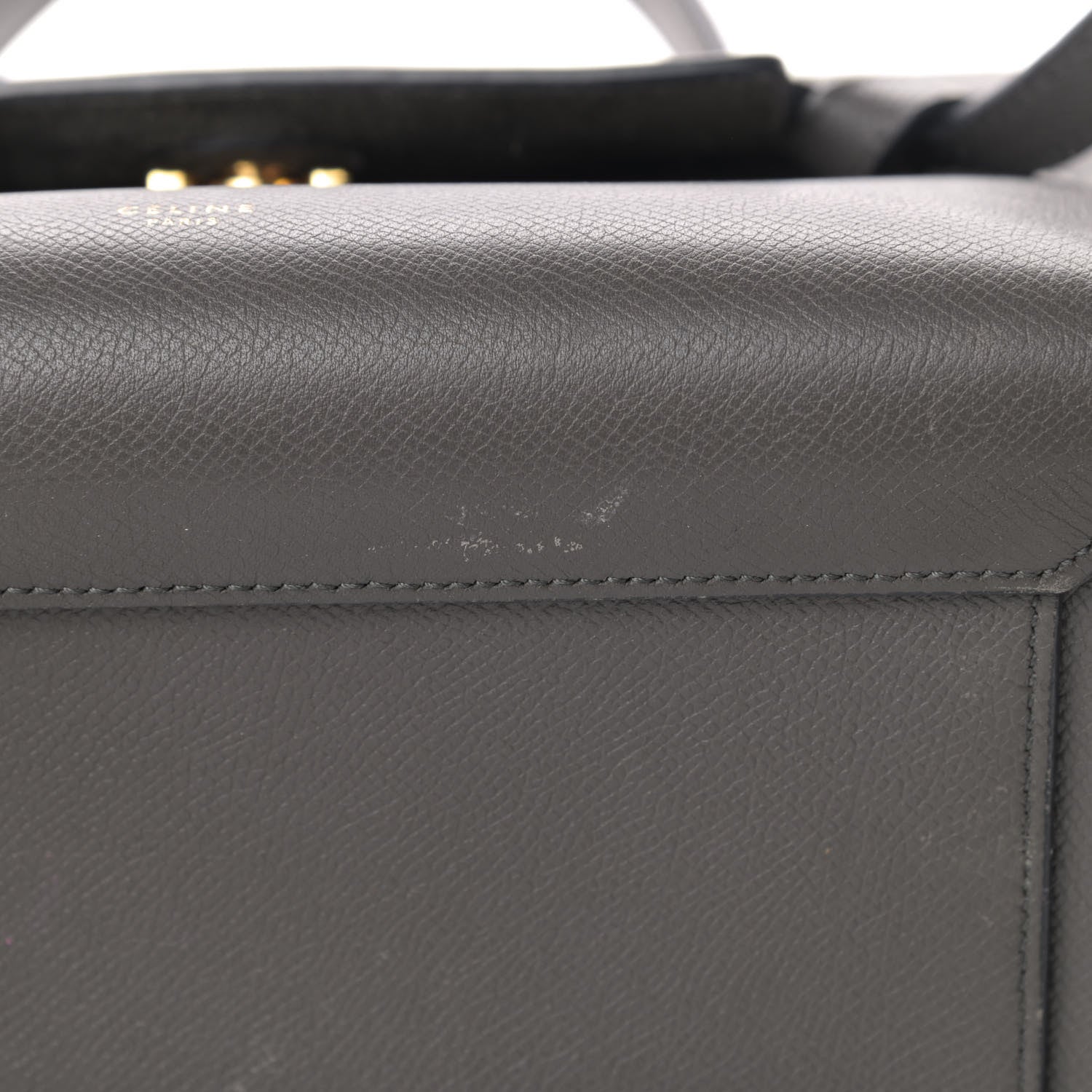 Celine Grained Calfskin Mini Belt Bag Grey 10 of 12