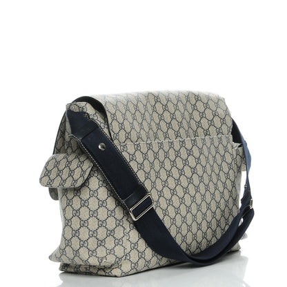 Gucci GG Plus Monogram Messenger Diaper Bag Navy 3 of 7