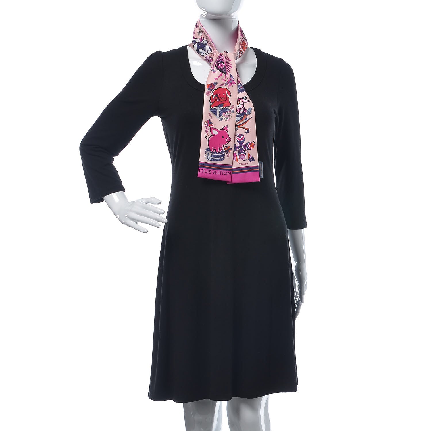 Louis Vuitton Silk Monogram Superstition Bandeau Rose 2 of 4