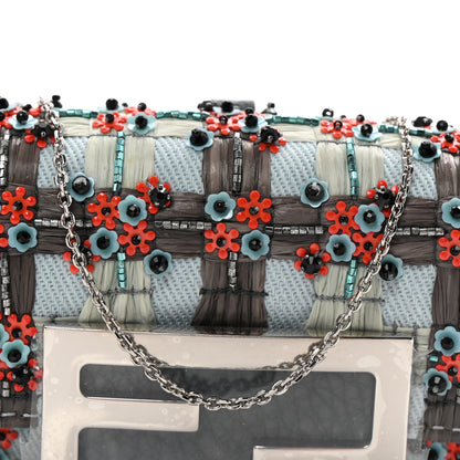 Fendi Canvas Beaded Nano Baguette Charm Blue Multicolor 6 of 9
