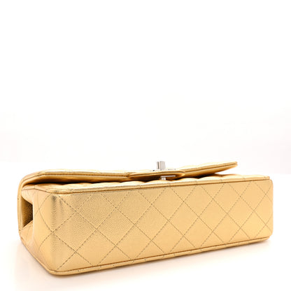 Chanel Metallic Caviar Quilted Top Handle East West Flap Gold 4 of 11