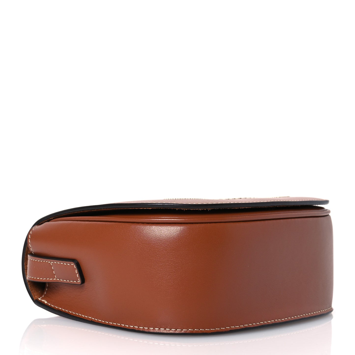 Smooth Calfskin Cuir Triomphe Embroidered Folco Crossbody Bag Tan