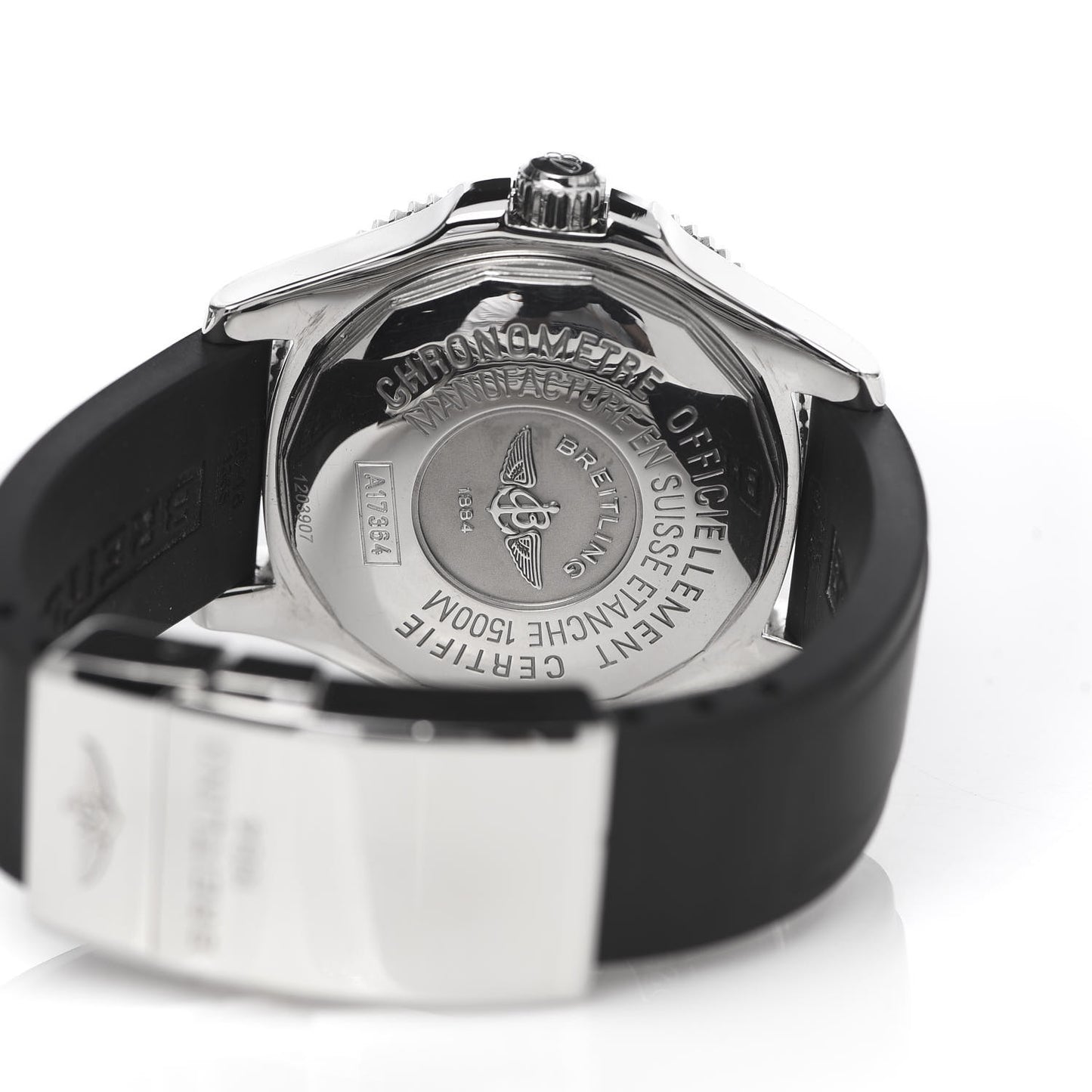 Stainless Steel Rubber 42mm SuperOcean Automatic Watch Black A17364