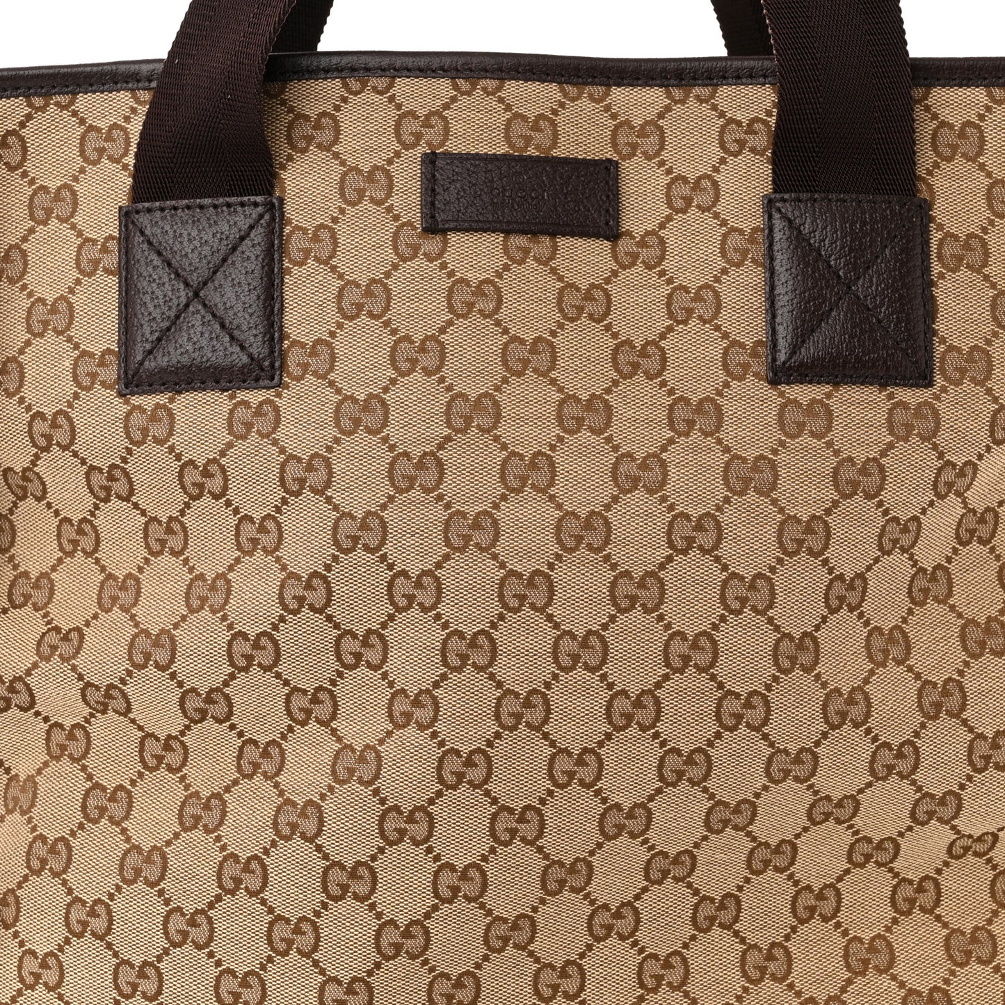 GG Monogram Medium Handle Vertical Tote Brown