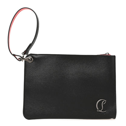 Christian Louboutin Textured Calfskin Loubi54 Pouch Black 1 of 10