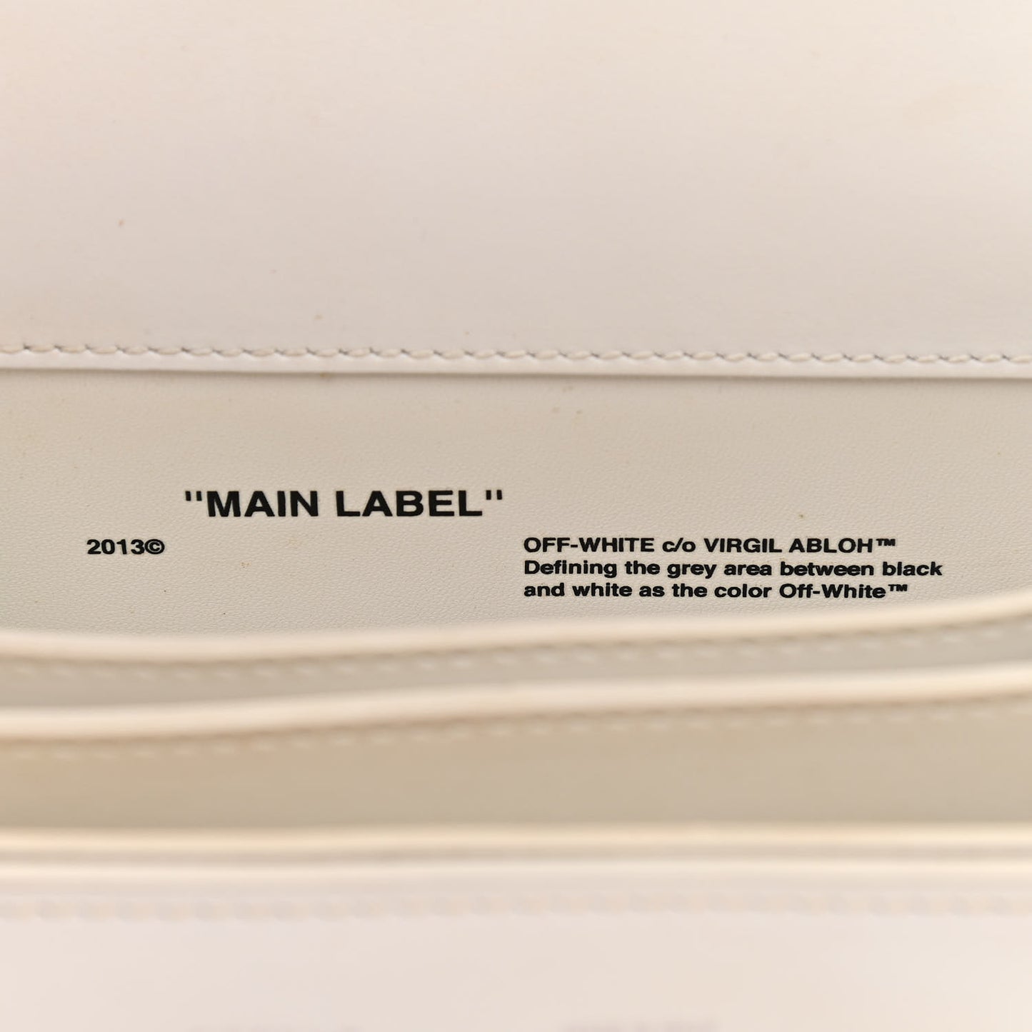 Calfskin Binder Clip Bag White