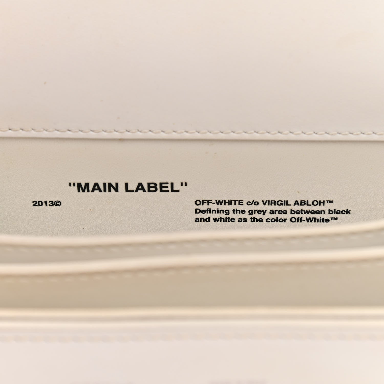 Off-White Calfskin Binder Clip Bag White 7 of 16
