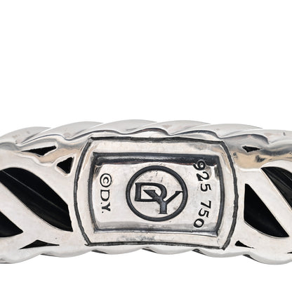 David Yurman Sterling Silver 18K Yellow Gold 15mm Waverly Bracelet 3 of 3