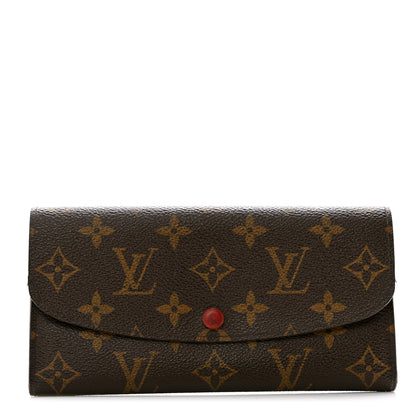 Louis Vuitton Monogram Emilie Wallet Rouge 1 of 12