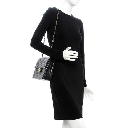 Chanel Lambskin Quilted Medium Double Flap Black 2 of 16